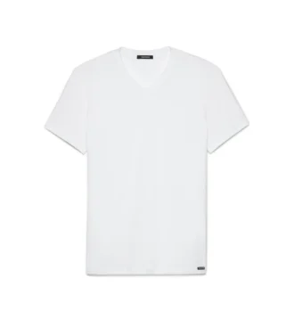 Camiseta de algodón con cuello en V