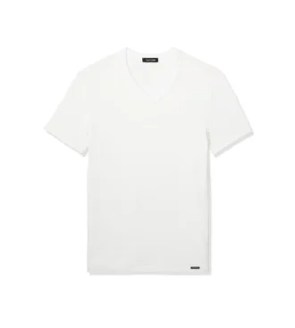 Camiseta de algodón con cuello en V