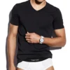 Camiseta de algodón con cuello en V Camiseta de algodón con cuello en V
