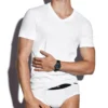 Camiseta de algodón con cuello en V