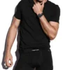 Camiseta de algodón con cuello redondo Camiseta de algodón con cuello redondo