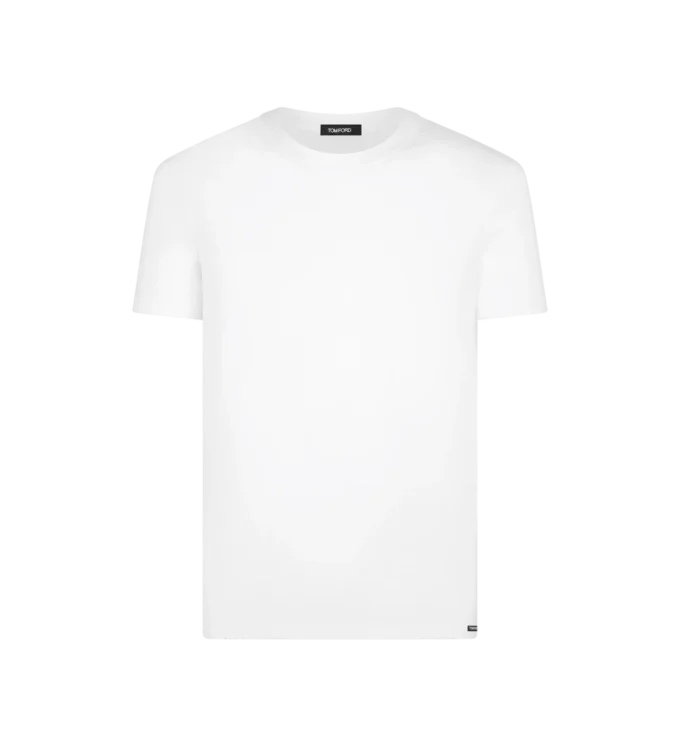 Camiseta de algodón modal con cuello redondo