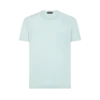 Camiseta de algodón y seda con cuello redondo Camiseta de algodón y seda con cuello redondo