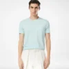 Camiseta de algodón y seda con cuello redondo Camiseta de algodón y seda con cuello redondo