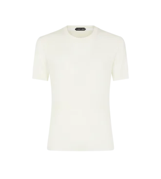 Camiseta de cuello redondo con ribete