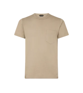 Camiseta de cuello redondo de algodón puro