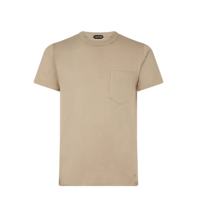 Camiseta de cuello redondo de algodón puro Camiseta de cuello redondo de algodón puro