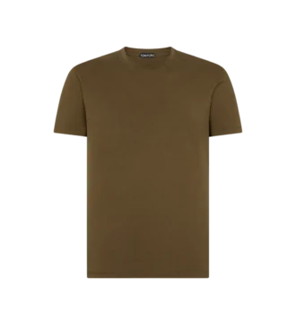 Camiseta de cuello redondo de algodón y lyocell