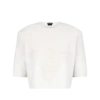 Camiseta de cuello redondo de merino y cachemira con detalle de pitón en relieve de chenilla de seda Camiseta de cuello redondo de merino y cachemira con detalle de pitón en relieve de chenilla de seda