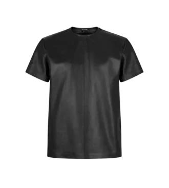 Camiseta de cuello redondo de napa suave