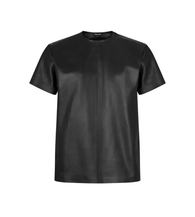 Camiseta de cuello redondo de napa suave Camiseta de cuello redondo de napa suave