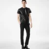 Camiseta de cuello redondo de napa suave Camiseta de cuello redondo de napa suave