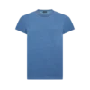 Camiseta de cuello redondo teñida en índigo
