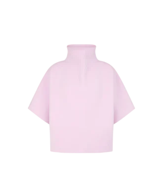 Camiseta escultural con cuello alto de mezcla de cachemira ultrafina