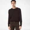Camiseta ligera de algodón mezclado con cuello redondo Camiseta ligera de algodón mezclado con cuello redondo