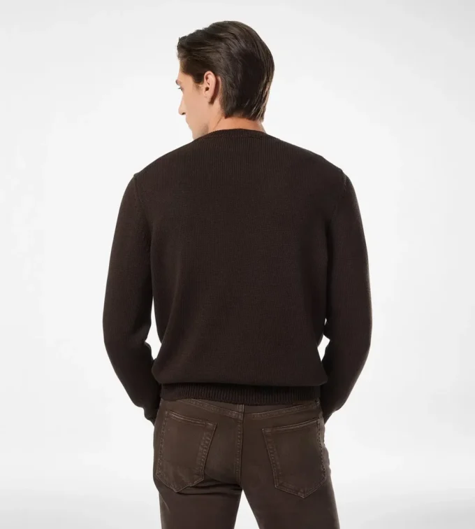 Camiseta ligera de algodón mezclado con cuello redondo Camiseta ligera de algodón mezclado con cuello redondo