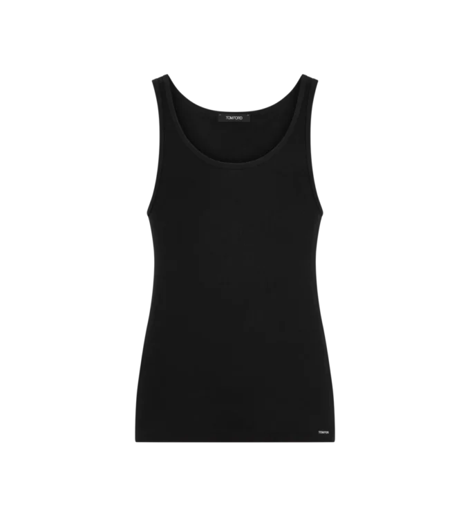 Camiseta sin mangas de algodón modal acanalado Camiseta sin mangas de algodón modal acanalado