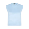 Camiseta sin mangas de cuello redondo de punto de jersey de seda cepillada Camiseta sin mangas de cuello redondo de punto de jersey de seda cepillada