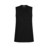 Camiseta sin mangas holgada con ribete adornado con micro lentejuelas Camiseta sin mangas holgada con ribete adornado con micro lentejuelas