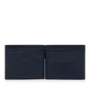 Cartera alargada con clip para billetes de piel granulada flexible