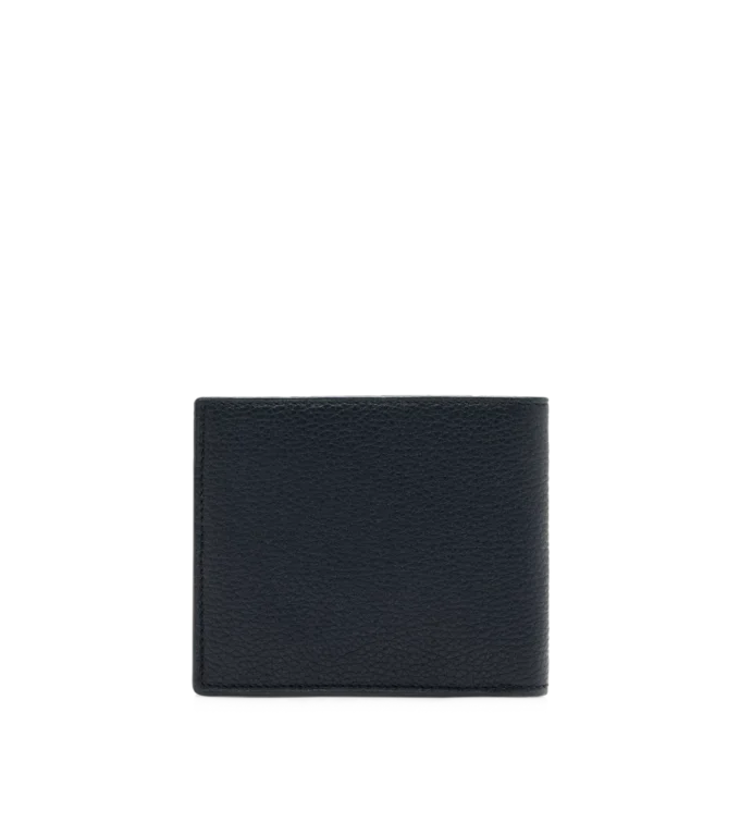 Cartera clásica de doble pliegue de piel granulada Cartera clásica de doble pliegue de piel granulada