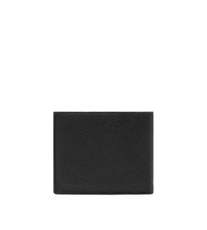 Cartera clásica de doble pliegue de piel granulada Cartera clásica de doble pliegue de piel granulada