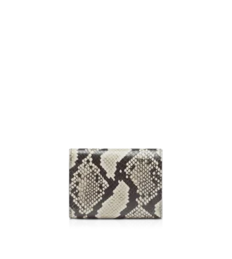 Cartera compacta Tara con estampado de pitón