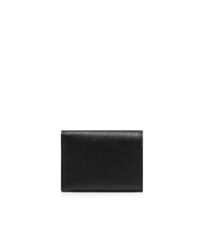 Cartera compacta Tara de piel granulada