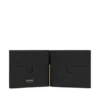 Cartera con clip para billetes de piel granulada pequeña