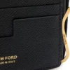 Cartera con clip para billetes de piel granulada pequeña