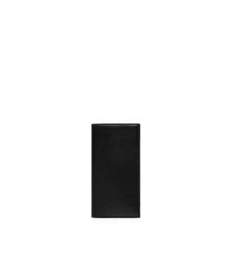 Cartera vertical de piel granulada flexible