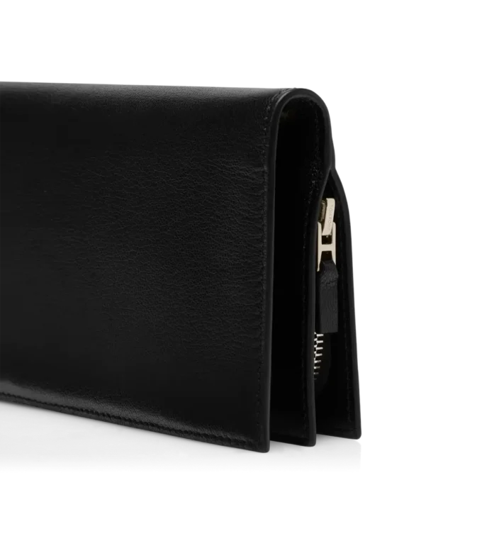 Cartera vertical de piel granulada flexible Cartera vertical de piel granulada flexible