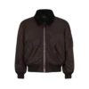 Cazadora bomber de nylon con cuello de piel de oveja Cazadora bomber de nylon con cuello de piel de oveja