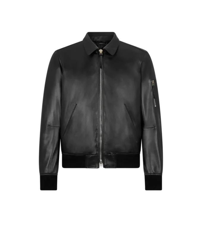 Chaqueta blouson con cuello de napa suave Chaqueta blouson con cuello de napa suave