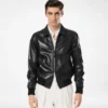 Chaqueta blouson con cuello de napa suave Chaqueta blouson con cuello de napa suave