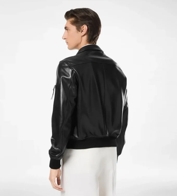 Chaqueta blouson con cuello de napa suave Chaqueta blouson con cuello de napa suave