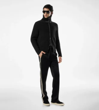 Chaqueta con cremallera de lana merino