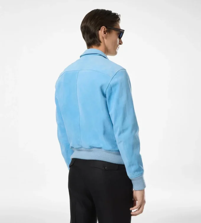 Chaqueta con cuello de ante de cachemira Chaqueta con cuello de ante de cachemira