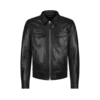 Chaqueta con cuello de piel napa granulada Chaqueta con cuello de piel napa granulada