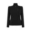 Chaqueta cruzada compacta de bouclé elástico Chaqueta cruzada compacta de bouclé elástico