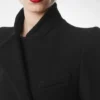 Chaqueta cruzada compacta de bouclé elástico Chaqueta cruzada compacta de bouclé elástico
