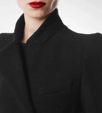 Chaqueta cruzada compacta de bouclé elástico