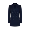 Chaqueta cruzada con cuello interior de piel Chaqueta cruzada con cuello interior de piel