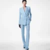 Chaqueta cruzada de crepé de mezcla de lana con lentejuelas Chaqueta cruzada de crepé de mezcla de lana con lentejuelas