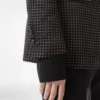 Chaqueta cruzada de duquesa con lunares jacquard Chaqueta cruzada de duquesa con lunares jacquard