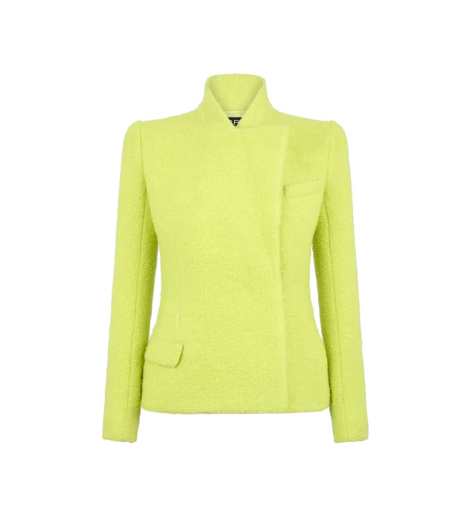 Chaqueta cruzada de tweed con lentejuelas, mezcla de lana, cachemira y seda Chaqueta cruzada de tweed con lentejuelas, mezcla de lana, cachemira y seda