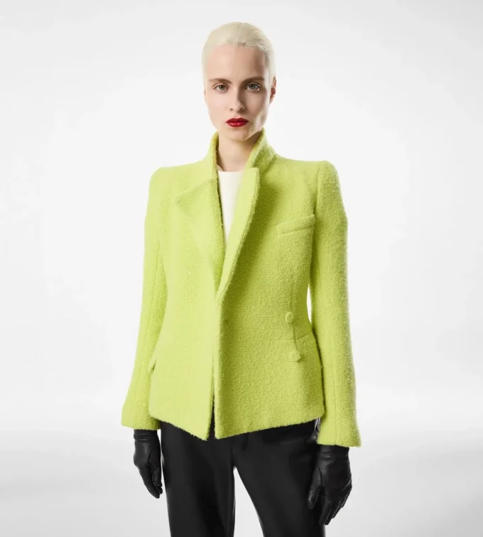 Chaqueta cruzada de tweed con lentejuelas, mezcla de lana, cachemira y seda Chaqueta cruzada de tweed con lentejuelas, mezcla de lana, cachemira y seda