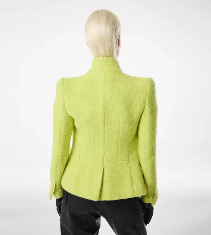 Chaqueta cruzada de tweed con lentejuelas, mezcla de lana, cachemira y seda Chaqueta cruzada de tweed con lentejuelas, mezcla de lana, cachemira y seda