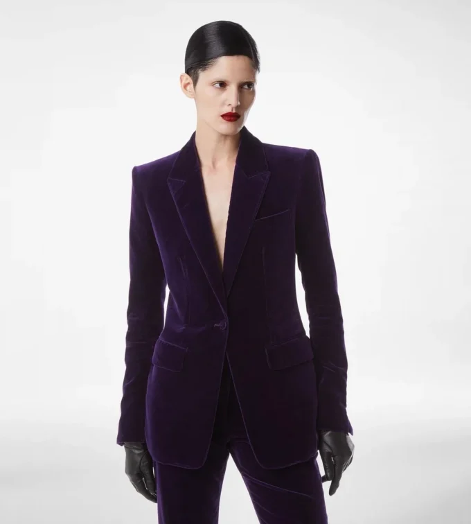 Chaqueta de algodón y terciopelo de botonadura sencilla Chaqueta de algodón y terciopelo de botonadura sencilla