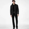 Chaqueta de ante con cuatro bolsillos Chaqueta de ante con cuatro bolsillos
